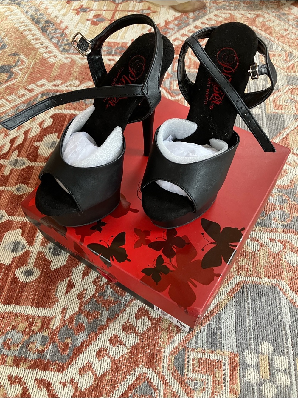 Pleaser Excite 609 Black size 5 New in box